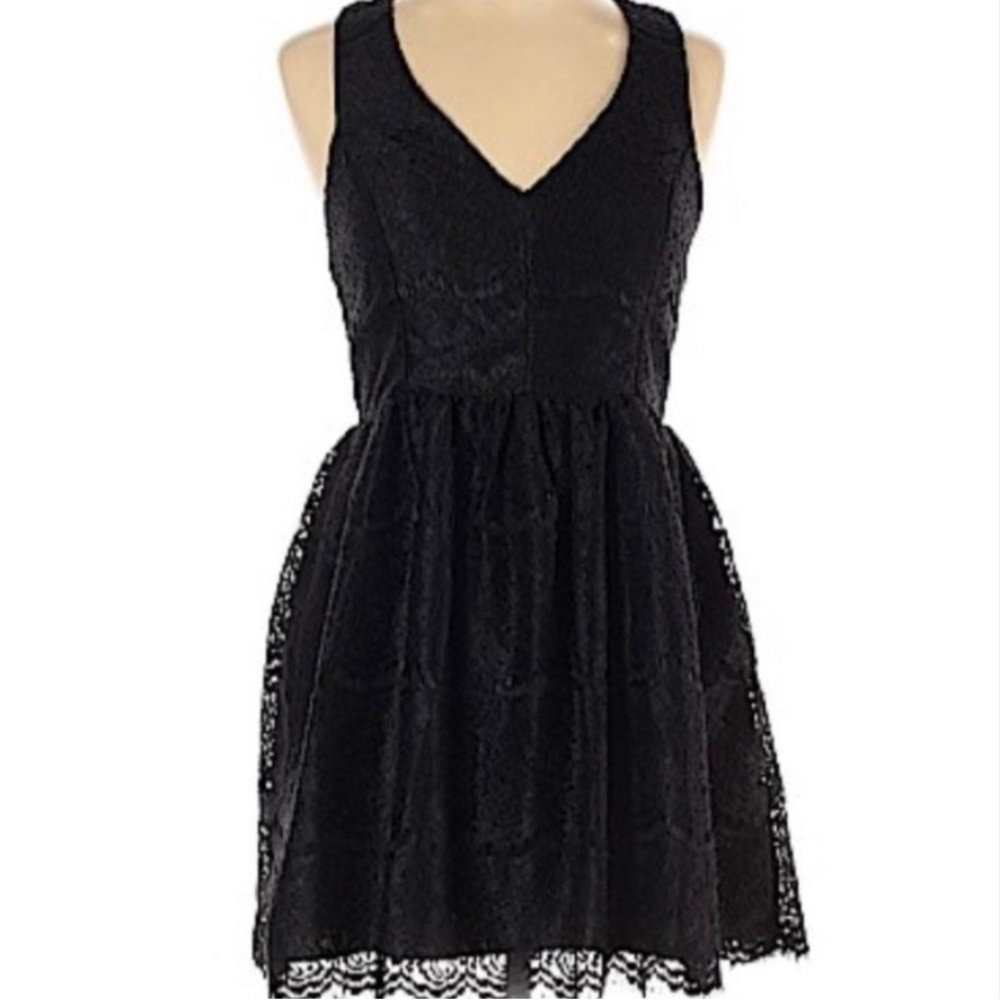 Altar'd State Black Fit and Flare Mini Dress